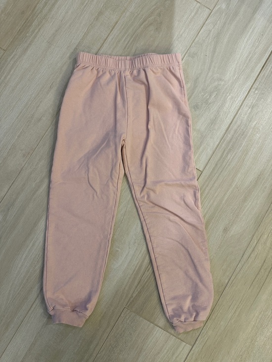 Kids Elastic-Waist Organic Cotton Jogger Set- Pink and Navy - Picture 3 of 5
